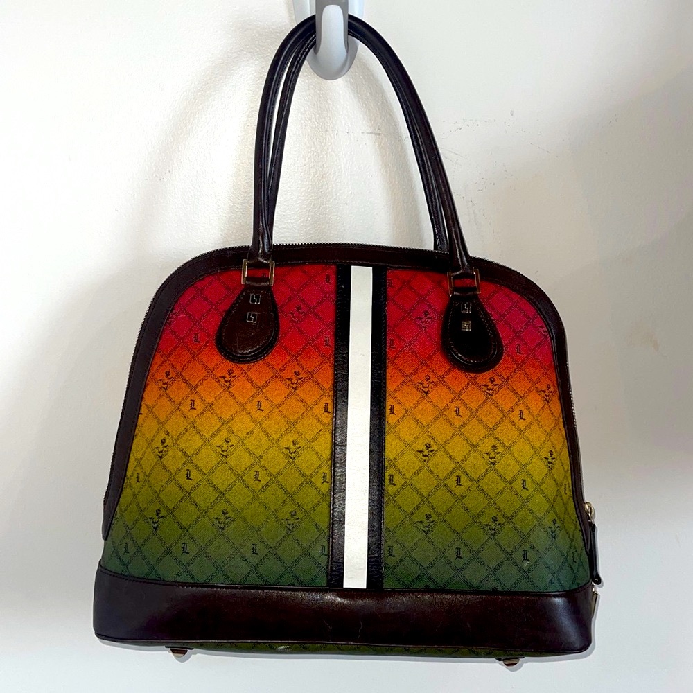 Sale 🔥 L.A.M.B. Rasta Ombré Kingston Luxury Leather Bag. Extra Large. - Picture 3 of 13